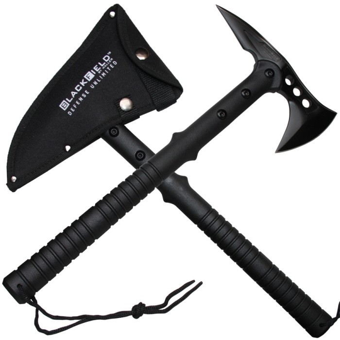 BlackField, Tactical Axe, 2.Ø, with pickaxe, nylon fiber handle and head sheath